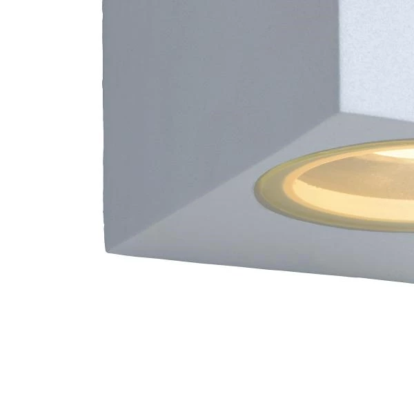 Lucide ZORA-LED - Wall spotlight Outdoor - LED Dim. - GU10 - 1x5W 3000K - IP44 - White - detail 1